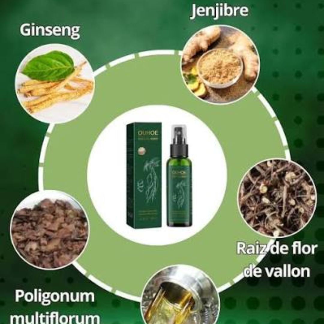 OUHOE® Natural Herbs – Tónico Estimulante para el Crecimiento Capilar