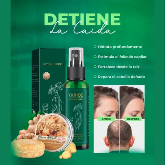 OUHOE NATURAL ELIXIR - REPARADOR ANTICAIDA EN SPRAY - 100% EFECTIVO