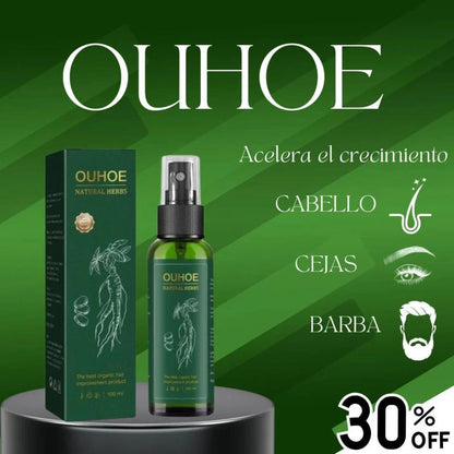 OUHOE® Natural Herbs – Tónico Estimulante para el Crecimiento Capilar