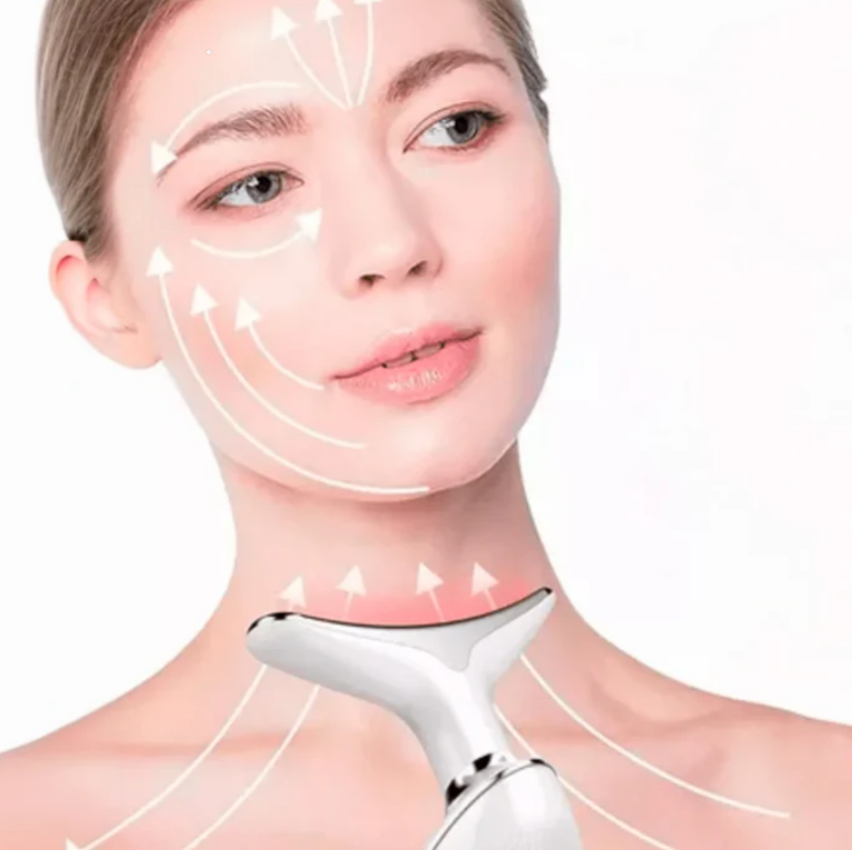 LIFTING FACIAL ULTRA®️MASAJEADOR FACIAL Y DE CUELLO LED -  DE PULSO INTENSO