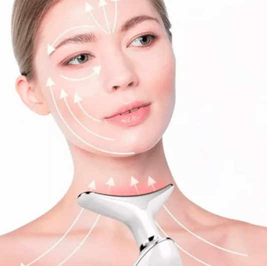 LIFTING FACIAL ULTRA®️MASAJEADOR FACIAL Y DE CUELLO LED -  DE PULSO INTENSO