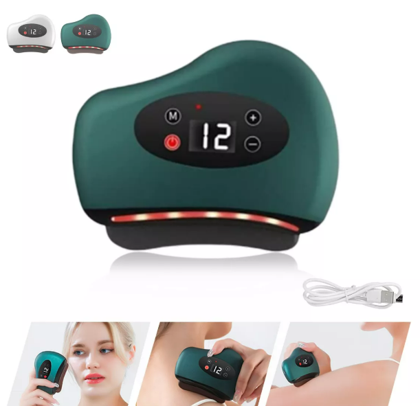 MASAJEADOR ELECTRICO GUA SHA – RELAJA, MOLDEA Y REJUVENECE TU PIEL 🔥