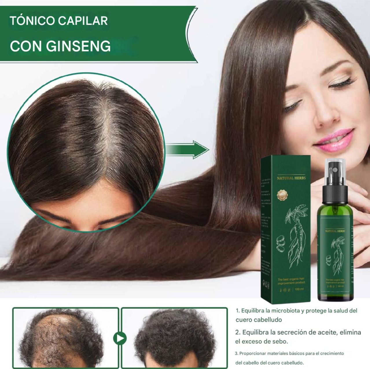 OUHOE NATURAL ELIXIR - REPARADOR ANTICAIDA EN SPRAY - 100% EFECTIVO